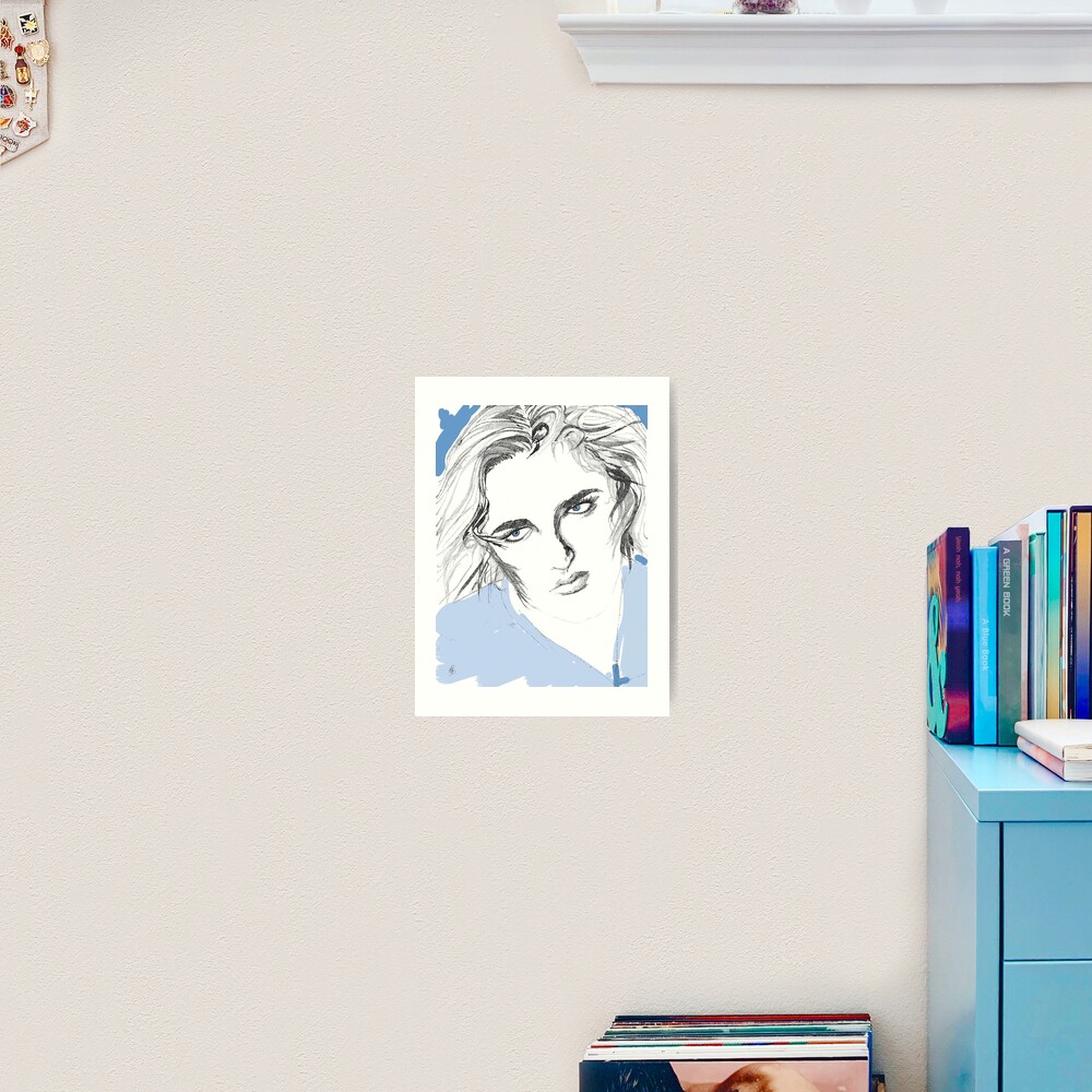 Mädchen mit blauen Augen - Girl with blue eyes Kunstdruck