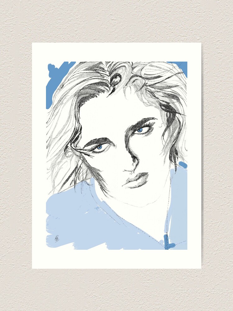 Alternative Ansicht von Mädchen mit blauen Augen - Girl with blue eyes Kunstdruck