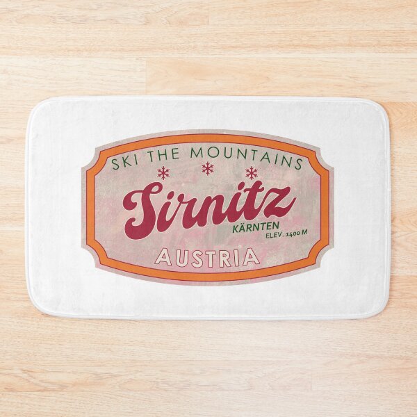 Item preview, Sirnitz, Austria, Kärnten, Ski, textured skiing badge designed and sold by Wanderful-roads.