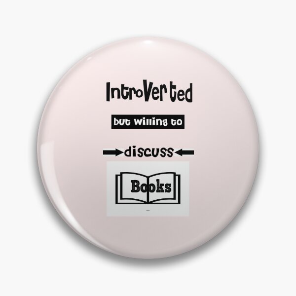 Item preview, Introverted but willing to discuss Books designed and sold by ShuaibDesigns.