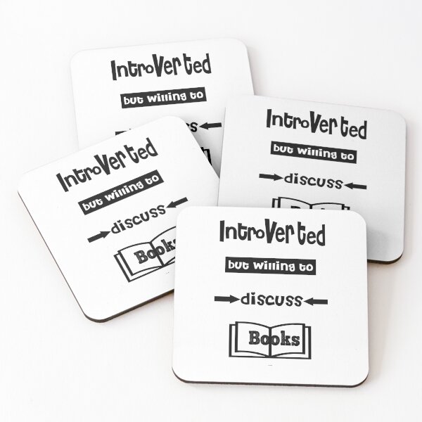 Item preview, Introverted but willing to discuss Books designed and sold by ShuaibDesigns.