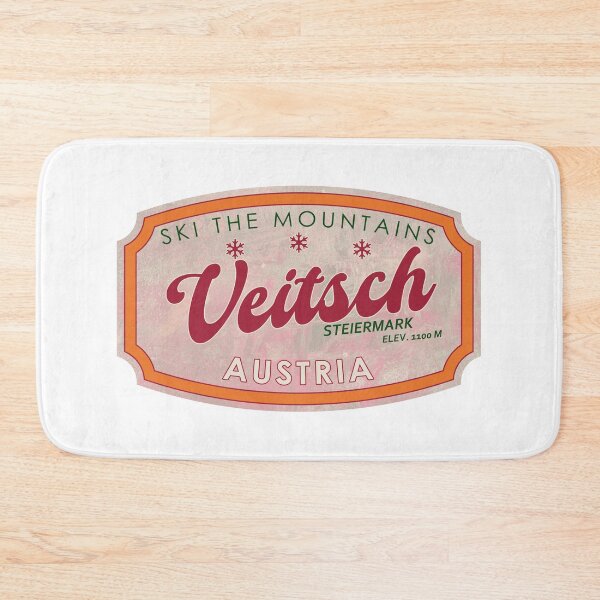 Item preview, Veitsch, Austria, Steiermark, Ski, textured skiing badge designed and sold by Wanderful-roads.