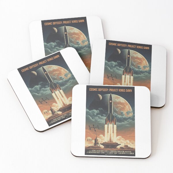 Item preview, A retro-style rocket launch in front of a distant planet. designed and sold by Rebel-Youth.