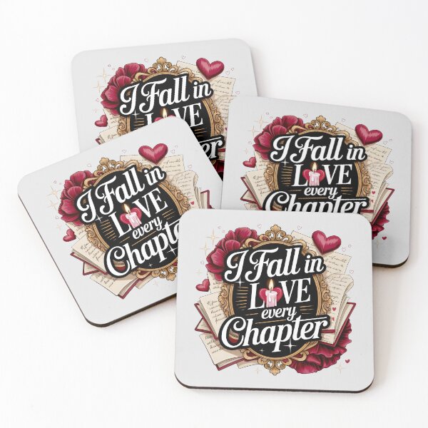 Item preview, I Fall In Love Every Chapter Romantic Book Lover Floral Art designed and sold by SplashTastic.