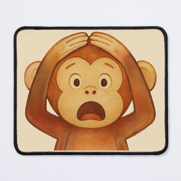 Item preview, Error 404 Emoji Not Found Missing Monkey designed and sold by MoxisWatercolor.
