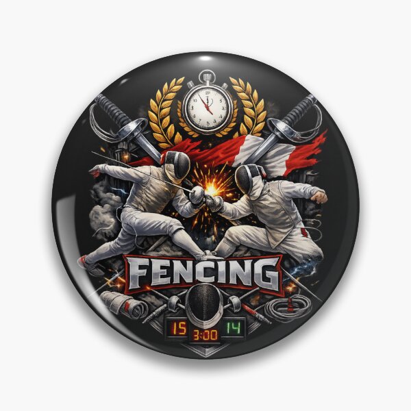 Item preview, Fencing Duel Explosion – Dynamic Épée Fight Graphic designed and sold by ChillCharmStudio.