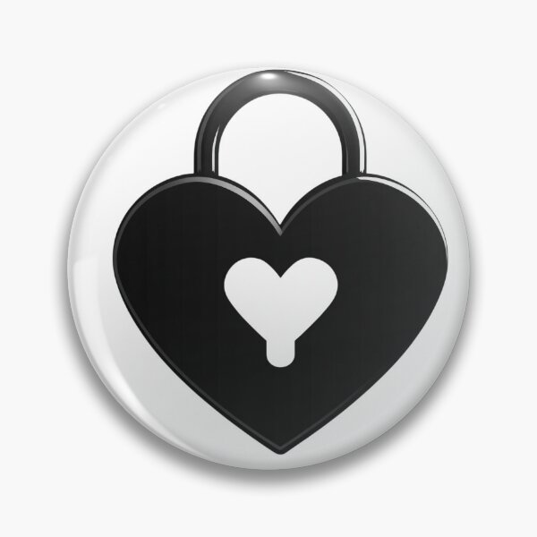 Item preview, Secret Love Heart Lock Minimalist Dark Valentines Day designed and sold by BigStar-Cart.