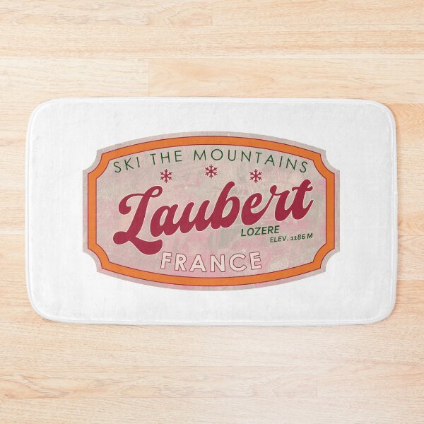 Item preview, Laubert, France, Lozère, Ski, textured skiing badge designed and sold by Wanderful-roads.