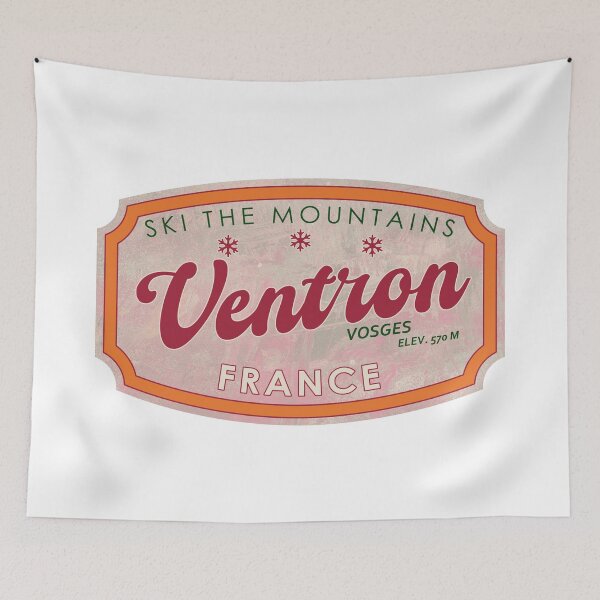 Item preview, Ventron, France, Vosges, Ski, textured skiing badge designed and sold by Wanderful-roads.
