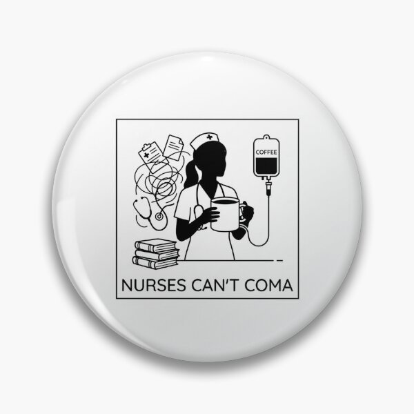 Item preview, Nurse Sticker - Can't Coma Minimalist Medical Gift designed and sold by OrikuStudio.