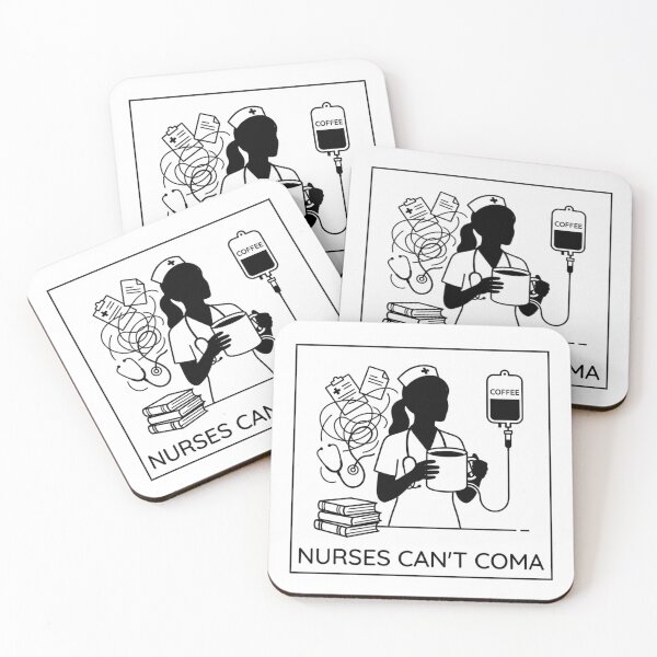Item preview, Nurse Sticker - Can't Coma Minimalist Medical Gift designed and sold by OrikuStudio.