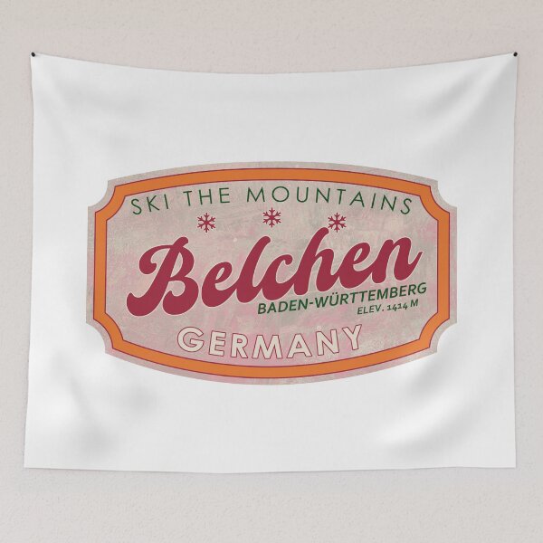 Item preview, Belchen, Germany, Baden-Württemberg, Ski, textured skiing badge designed and sold by Wanderful-roads.