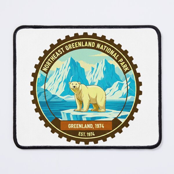 Item preview, Vintage Northeast Greenland National Park Polar Bear Arctic Travel Badge designed and sold by MT-Hub | Cute Aesthetic Art, Stickers & Phone Cases.