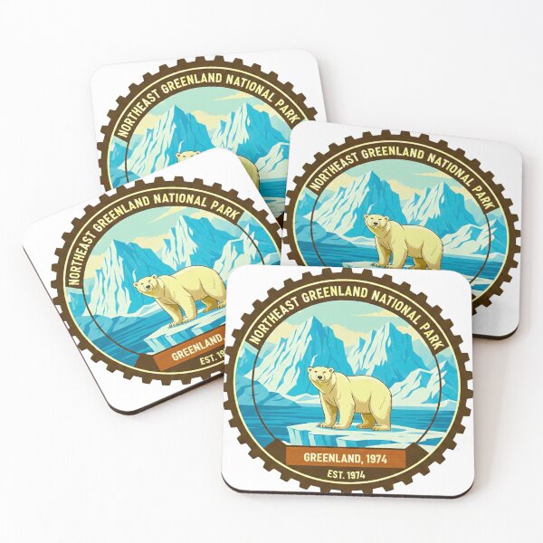 Item preview, Vintage Northeast Greenland National Park Polar Bear Arctic Travel Badge designed and sold by MT-Hub | Cute Aesthetic Art, Stickers & Phone Cases.