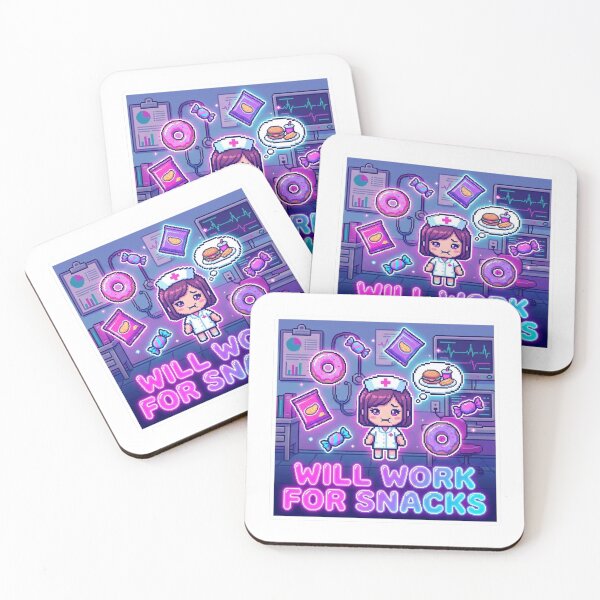 Item preview, Y2K Sticker - Nurse Work for Snacks Funny Gift designed and sold by OrikuStudio.
