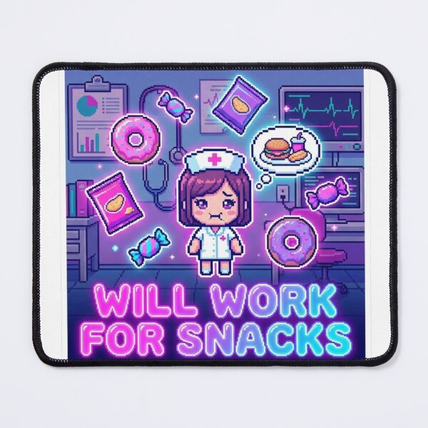 Item preview, Y2K Sticker - Nurse Work for Snacks Funny Gift designed and sold by OrikuStudio.