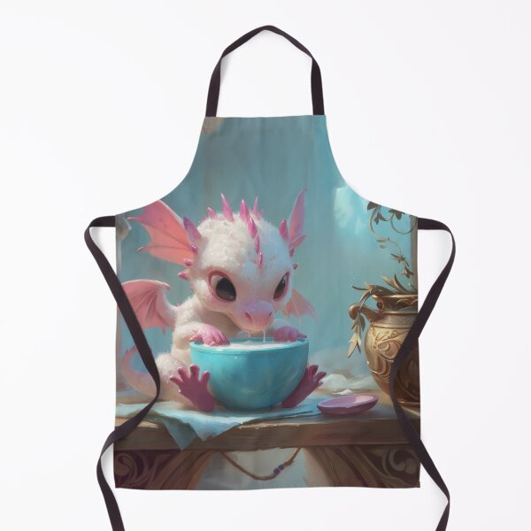 Item preview, Milk First, Magic Later – Pastel Fantasy Dragonling Illustration designed and sold by Drinn Gardt.