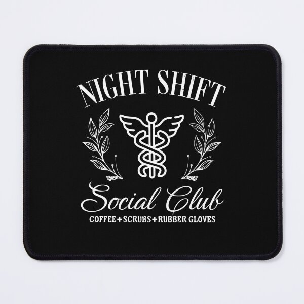Item preview, Night Shift Social Club Nurse Crew Coffee Scrubs Rubber Gloves Nursing Coworkers designed and sold by jakaun.