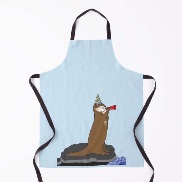 Item preview, Party River Otter Blowing a Horn While on the Rocks designed and sold by JoyousArt4u.
