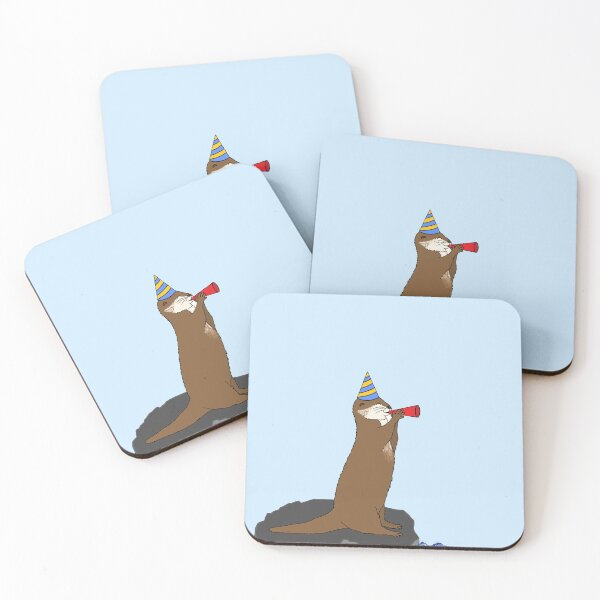 Item preview, Party River Otter Blowing a Horn While on the Rocks designed and sold by JoyousArt4u.