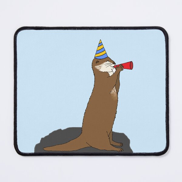 Item preview, Party River Otter Blowing a Horn While on the Rocks designed and sold by JoyousArt4u.