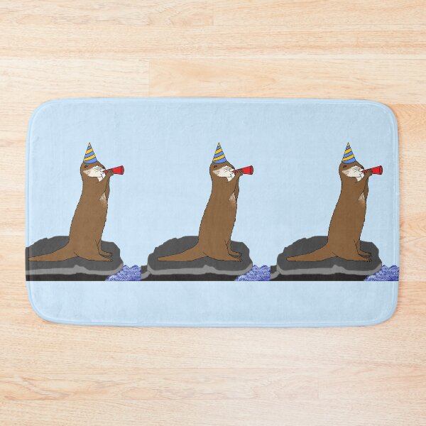 Item preview, Party River Otter Blowing a Horn While on the Rocks designed and sold by JoyousArt4u.