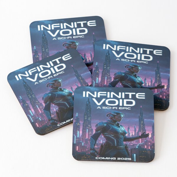 Item preview, INFINITE VOID – A Sci-Fi Epic | Futuristic Cyberpunk City Movie Poster designed and sold by Sushikidsntod.