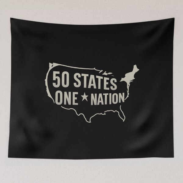 Item preview, 50 States - One Nation - Modern USA Map Typography designed and sold by MKreative Studio.