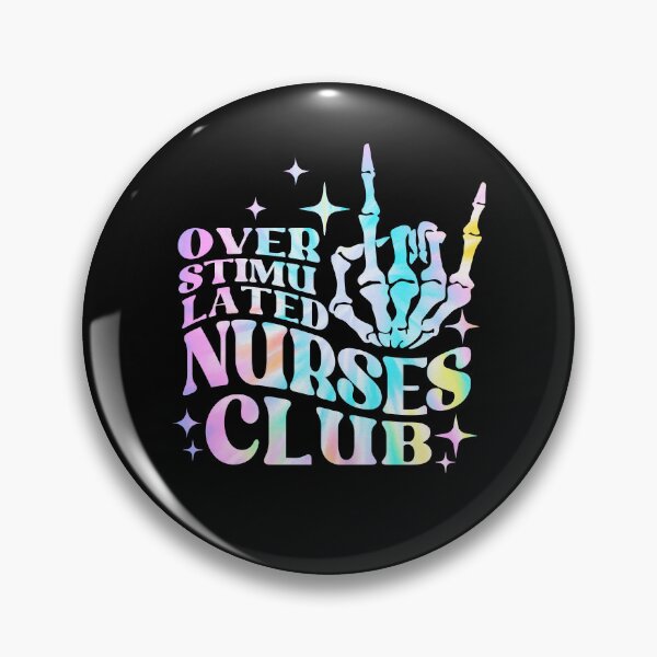 Item preview, Overstimulated Nurses Club Tie Dye Skeleton Hand RN LPN Nursing designed and sold by jakaun.