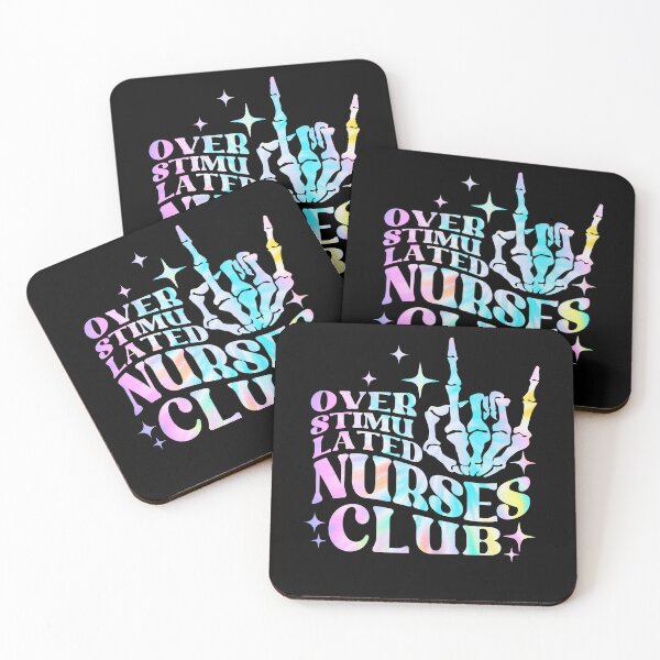 Item preview, Overstimulated Nurses Club Tie Dye Skeleton Hand RN LPN Nursing designed and sold by jakaun.