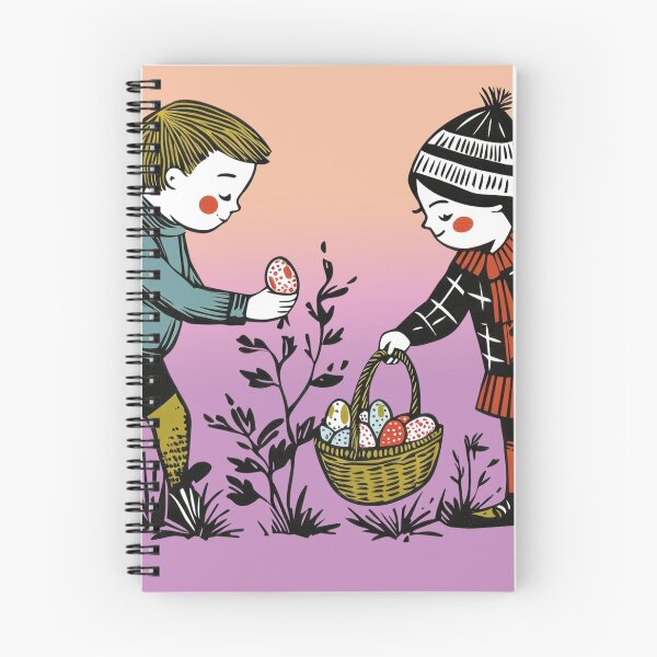 Item preview, Vintage Easter Children's Egg Hunt – Nostalgic Spring Illustration designed and sold by Mauswohn.