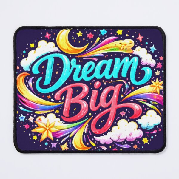 Item preview, Dream Big – Vibrant Celestial Typography Art designed and sold by MinimalistMint.