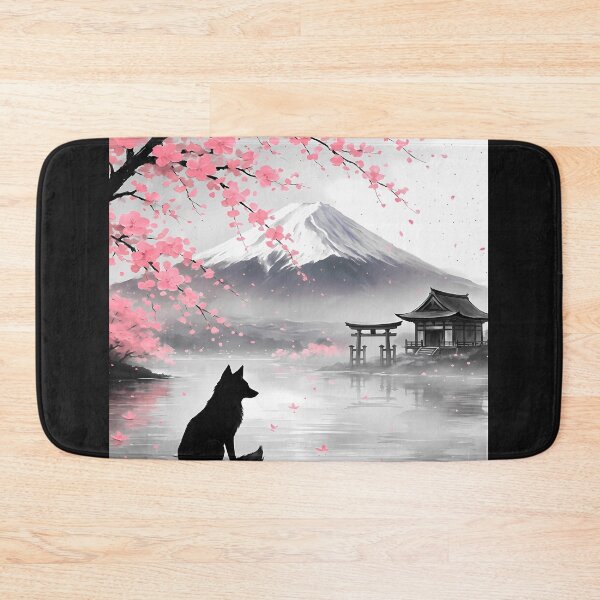 Item preview, Fox, Cherry Blossoms, and Mount Fuji designed and sold by Daniel Abdelmaseih.
