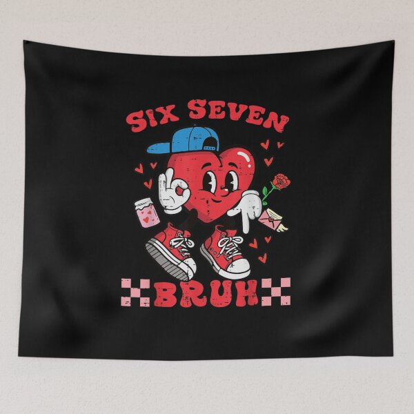 Item preview, Sixty Seven Bruh Vintage Heart Character Wearing Sneakers And Blue Cap designed and sold by DienesAngele.