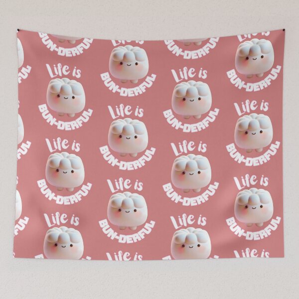 Item preview, Cute 3D Puffy Sweet Bun: Kawaii Little Bread Character Art designed and sold by HopeAndHustle.