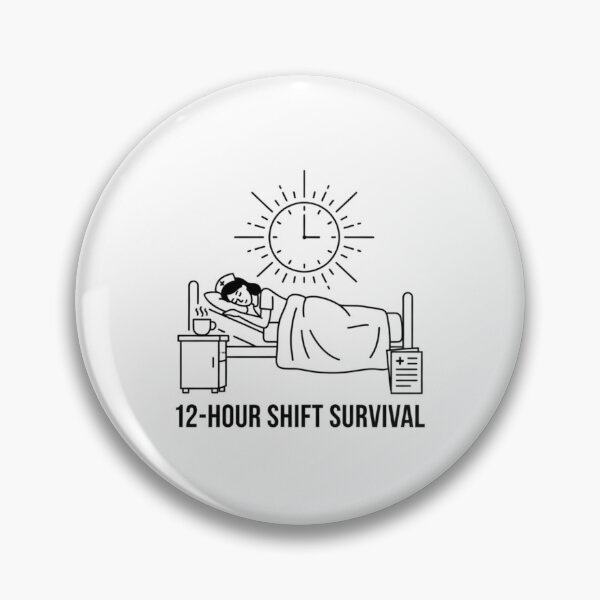 Item preview, Nurse Sticker - 12 Hour Shift Minimalist Gift designed and sold by OrikuStudio.