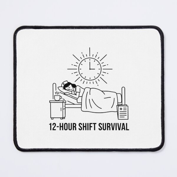 Item preview, Nurse Sticker - 12 Hour Shift Minimalist Gift designed and sold by OrikuStudio.