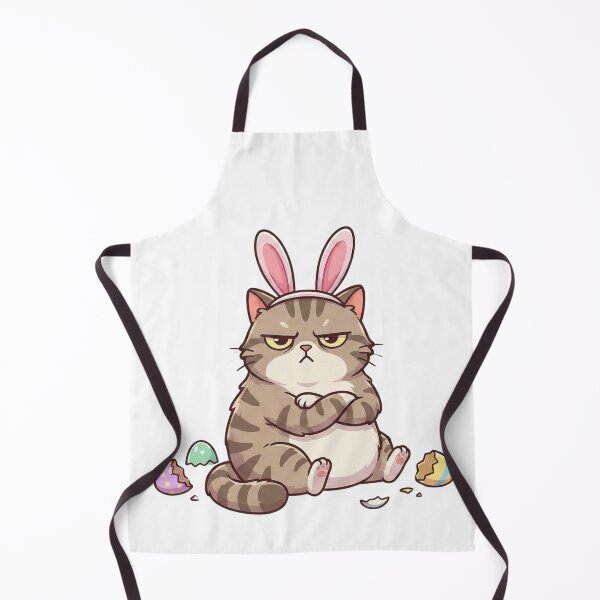 Item preview, Grumpy Easter Cat - The Reluctant Bunny designed and sold by ArtsByAdriana.
