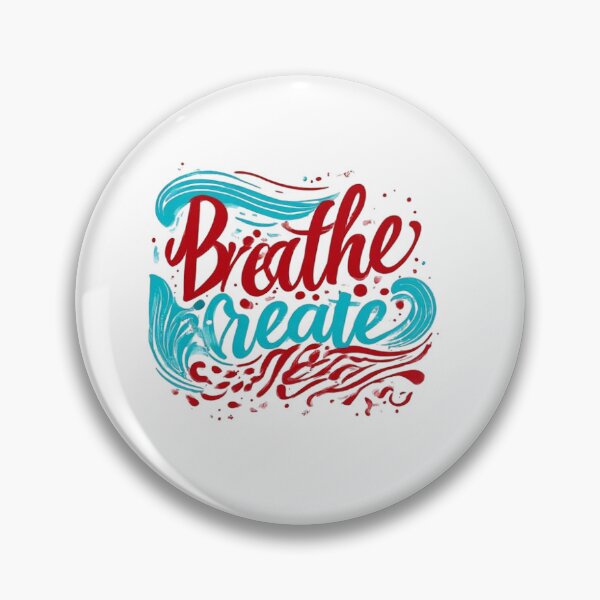 Item preview, Breathe & Create – Hand-Painted Brush Lettering Art designed and sold by MinimalistMint.
