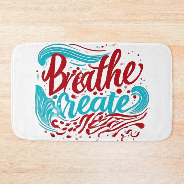 Item preview, Breathe & Create – Hand-Painted Brush Lettering Art designed and sold by MinimalistMint.