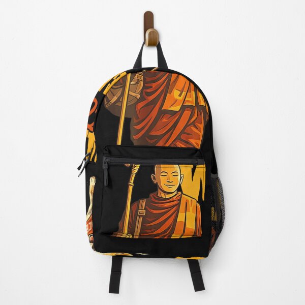 Item preview, Spiritual Monk Walking For Peace With Dog Graphic Illustration Design designed and sold by StanaLuis.