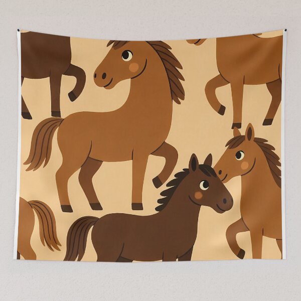 Item preview, Cute Horse Seamless Pattern (image size 7840x11680) designed and sold by Digital-Davinci.