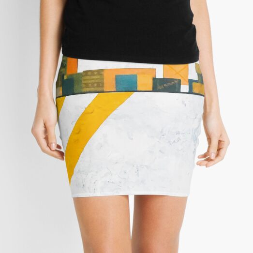 Modern Collage Mini Skirt