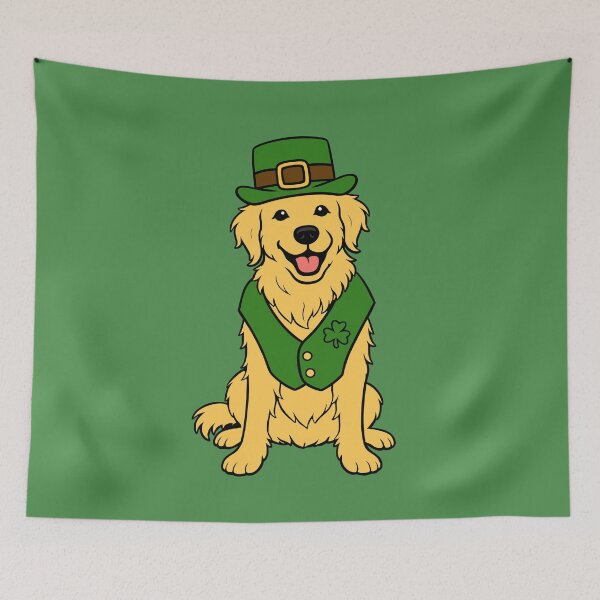 Item preview, Leprechaun Golden Retriever – Cute St. Patrick’s Day Dog  designed and sold by donwillisjrart.