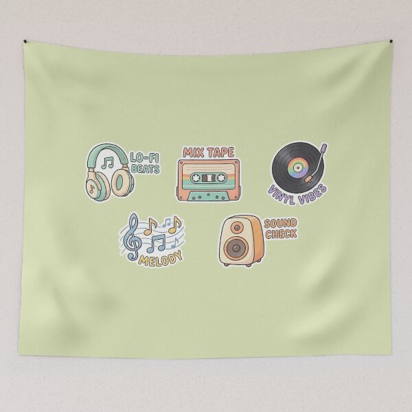 Item preview, Retro Music Aesthetic Sticker Pack - Lo-Fi & Vinyl Vibes designed and sold by Indraokta22.