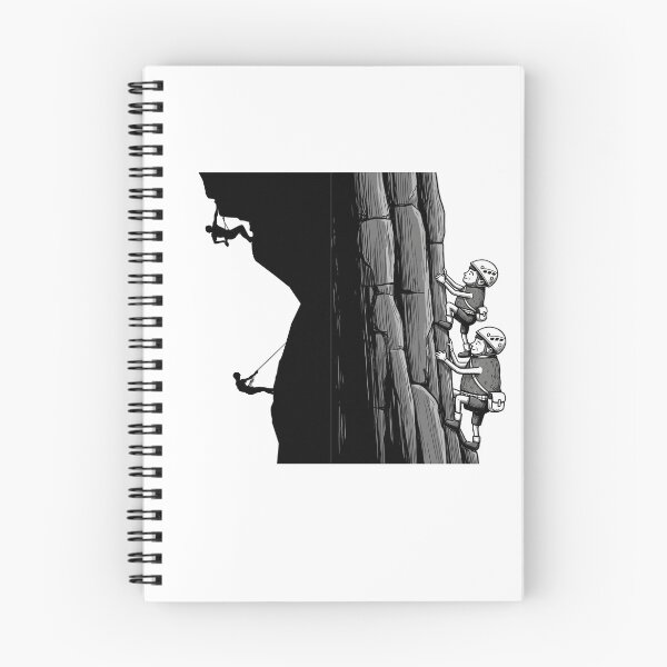 Item preview, Together We Climb – Rock Climbing Teamwork Illustration designed and sold by kuikai123.