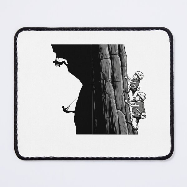 Item preview, Together We Climb – Rock Climbing Teamwork Illustration designed and sold by kuikai123.