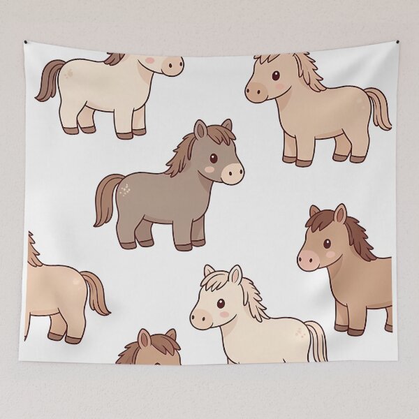 Item preview, Cute Horse Seamless Pattern (image size 7840x11680) designed and sold by Digital-Davinci.