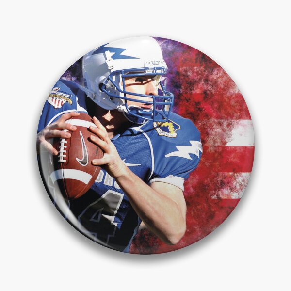 Item preview, American football quarterback in front of the USA flag – Sports Art designed and sold by Mauswohn.