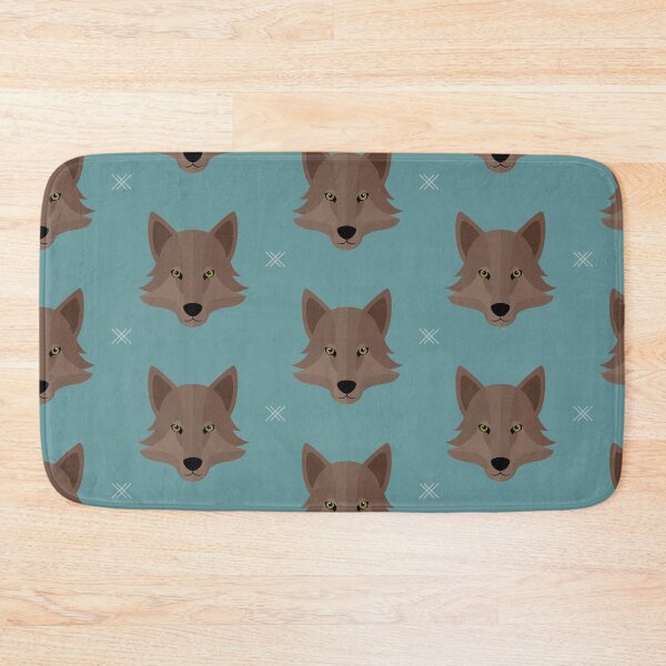 Item preview, Wolf heads on blue designed and sold by reneesillus.